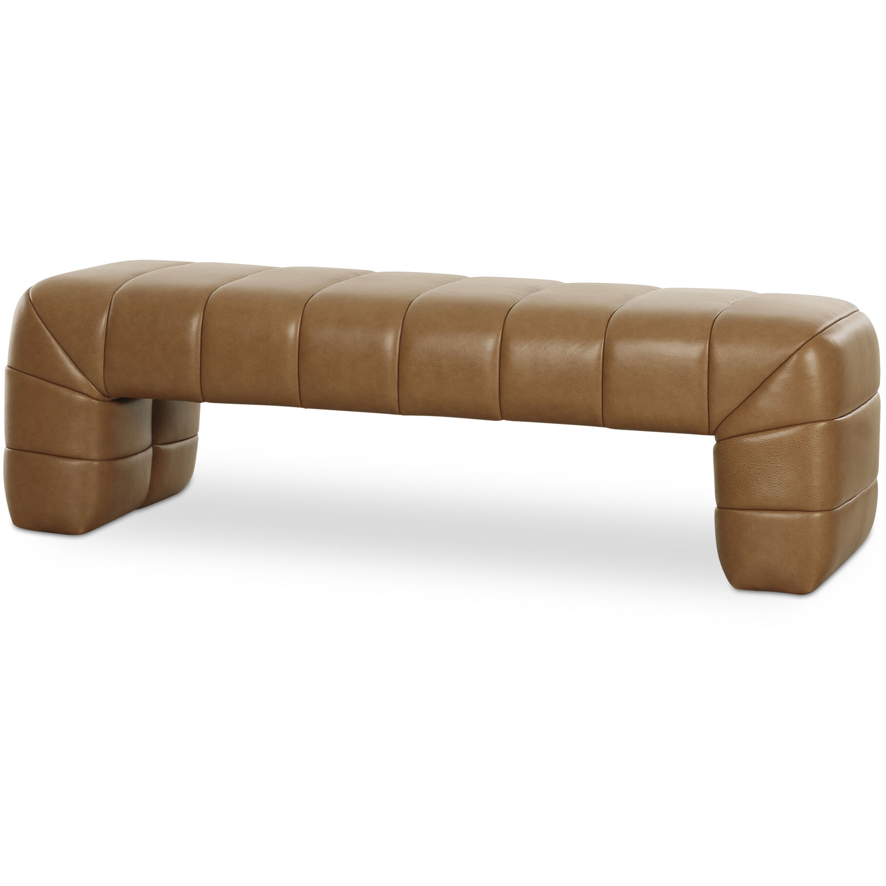 Verity Brown Bench in Tan